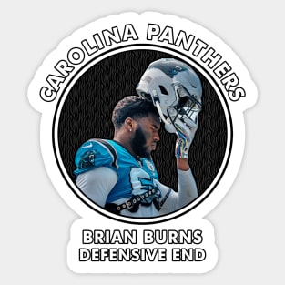 BRIAN BURNS - DE - CAROLINA PANTHERS Sticker